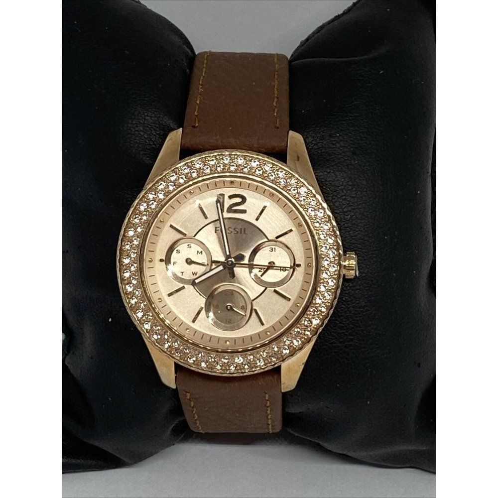Fossil Stella ES3590 Women's Leather Analog Rose G